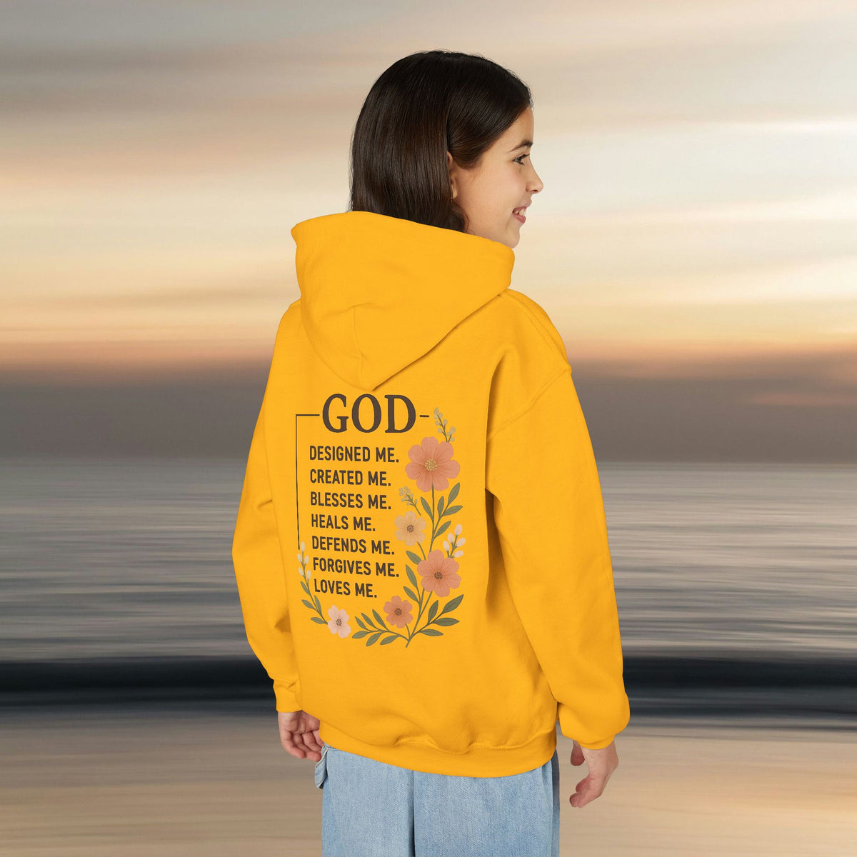 Iron Faith Co. - God's creation - Girls Youth Heavy Blend Hooded Sweatshirt - photo 1 of 30