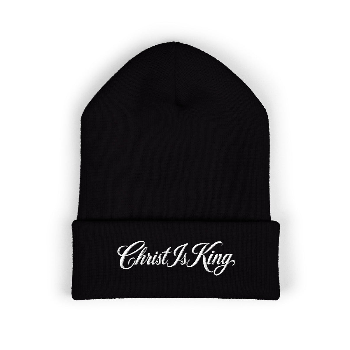 Christ Is King Embroidered Cuffed Beanie