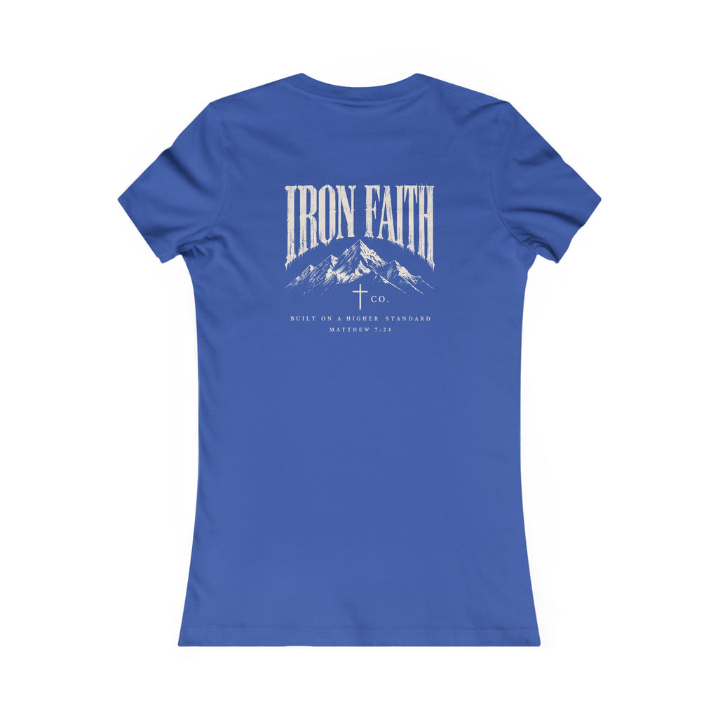 Built on a Higher Standard Women's Fitted Tee – Back Print
