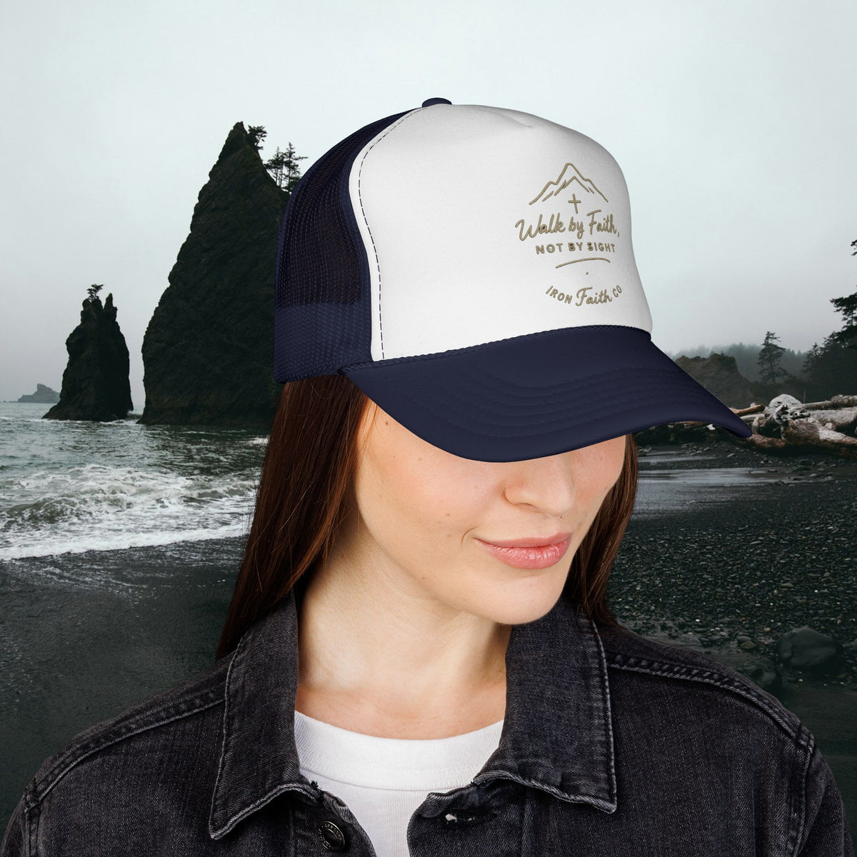 Walk by faith not by sight - Iron Faith Co. Trucker Cap - photo 1 of 12