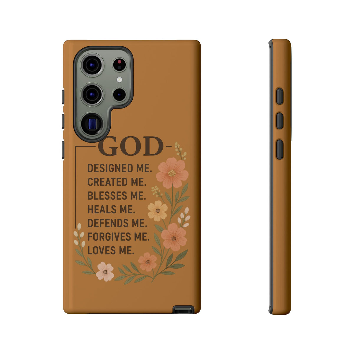 "GOD Designed Me" Floral iPhone Case
