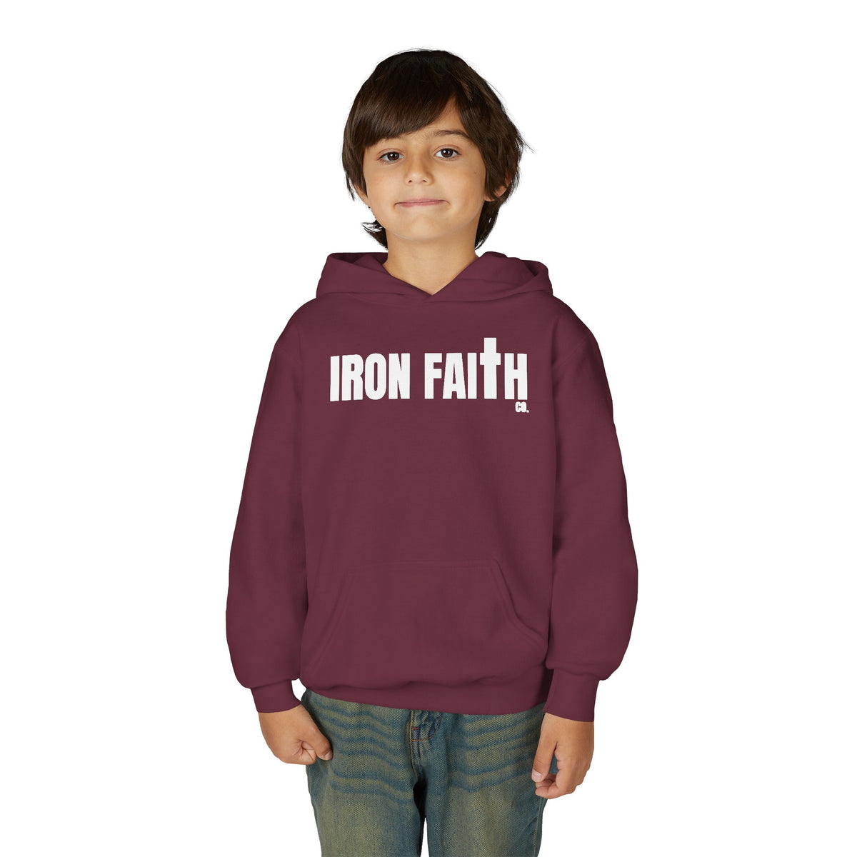 Iron Faith Co. Wordmark Youth Hoodie