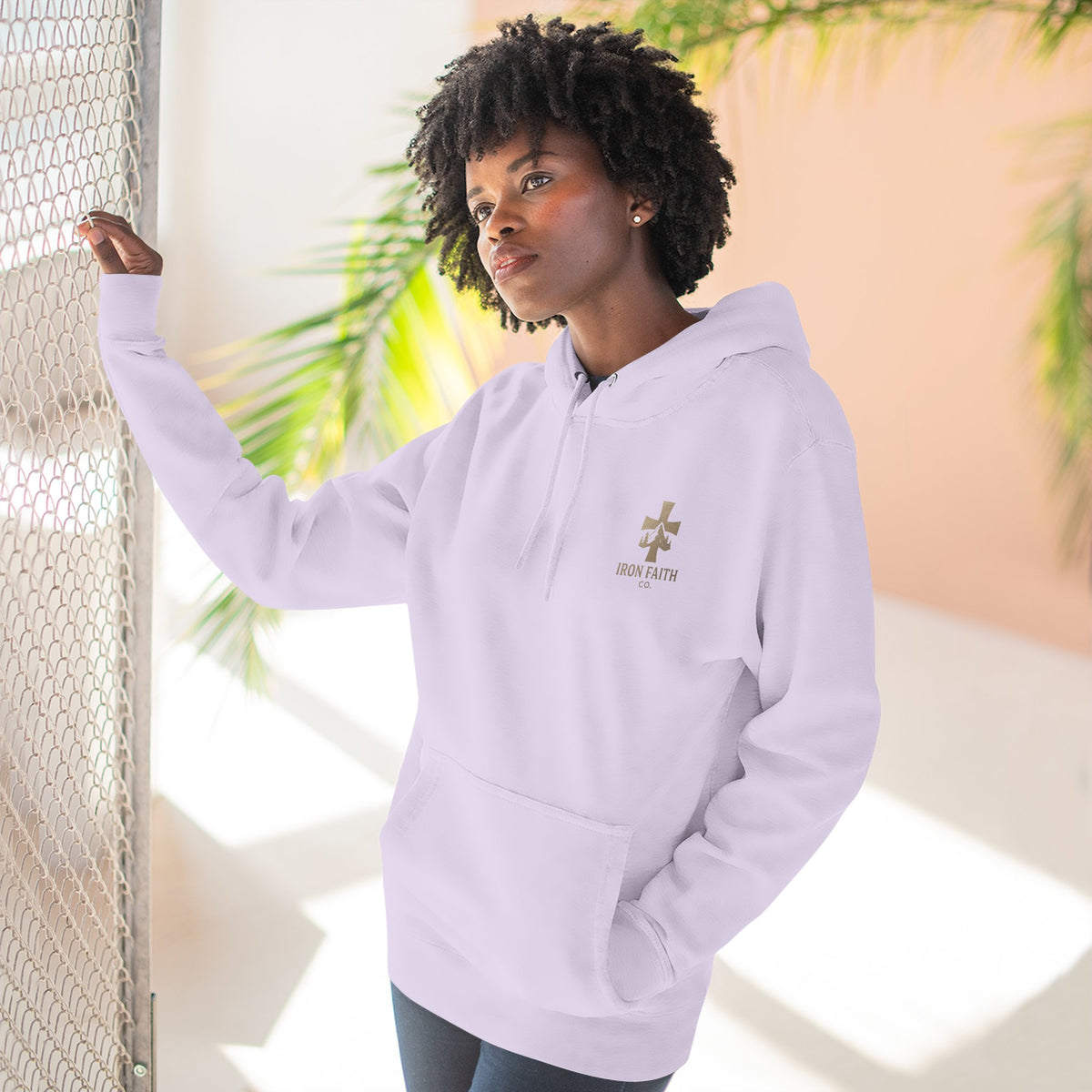 A Woman Who Fears The Lord Is Worthy Of Praise | Proverbs 31:30 | Iron Faith Co. | Fleece Hoodie