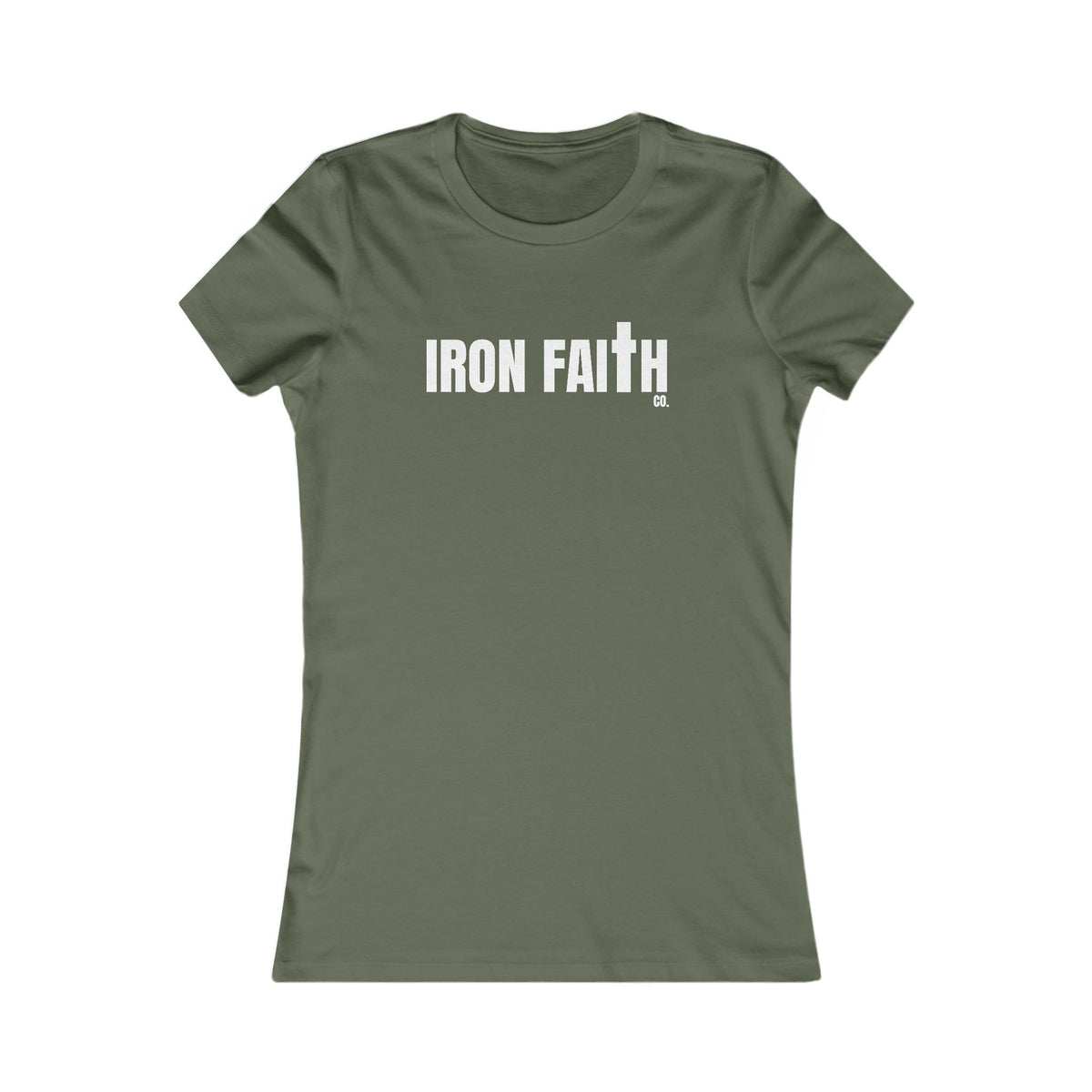 Iron Faith Co. Wordmark Women's Fitted Tee
