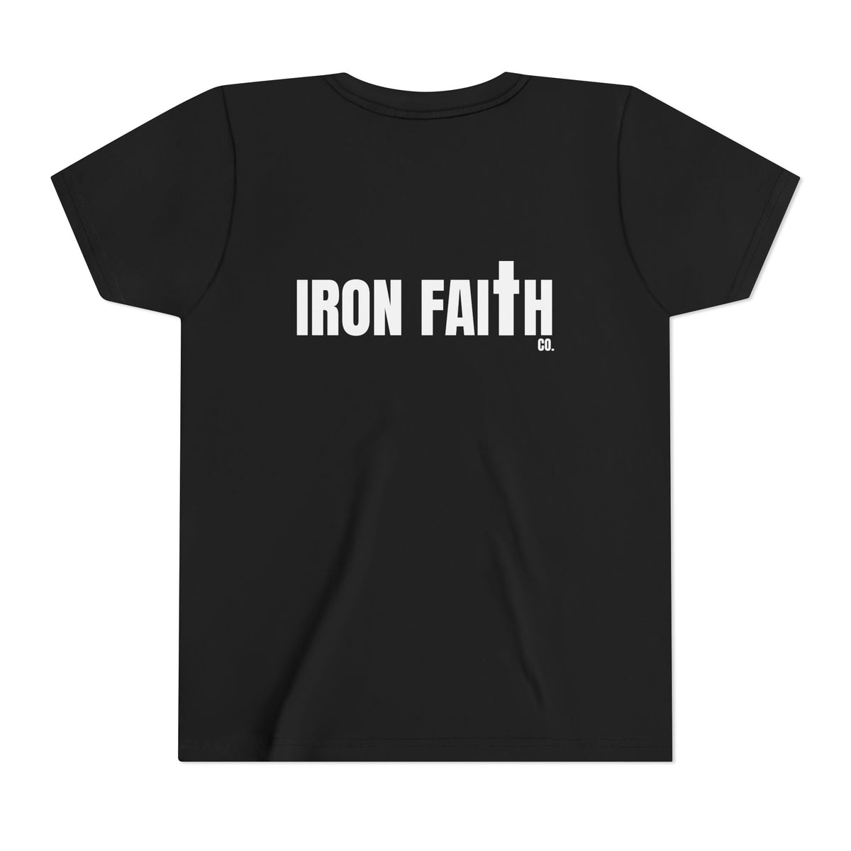 Iron Faith Co. Wordmark Youth Tee – Back Print