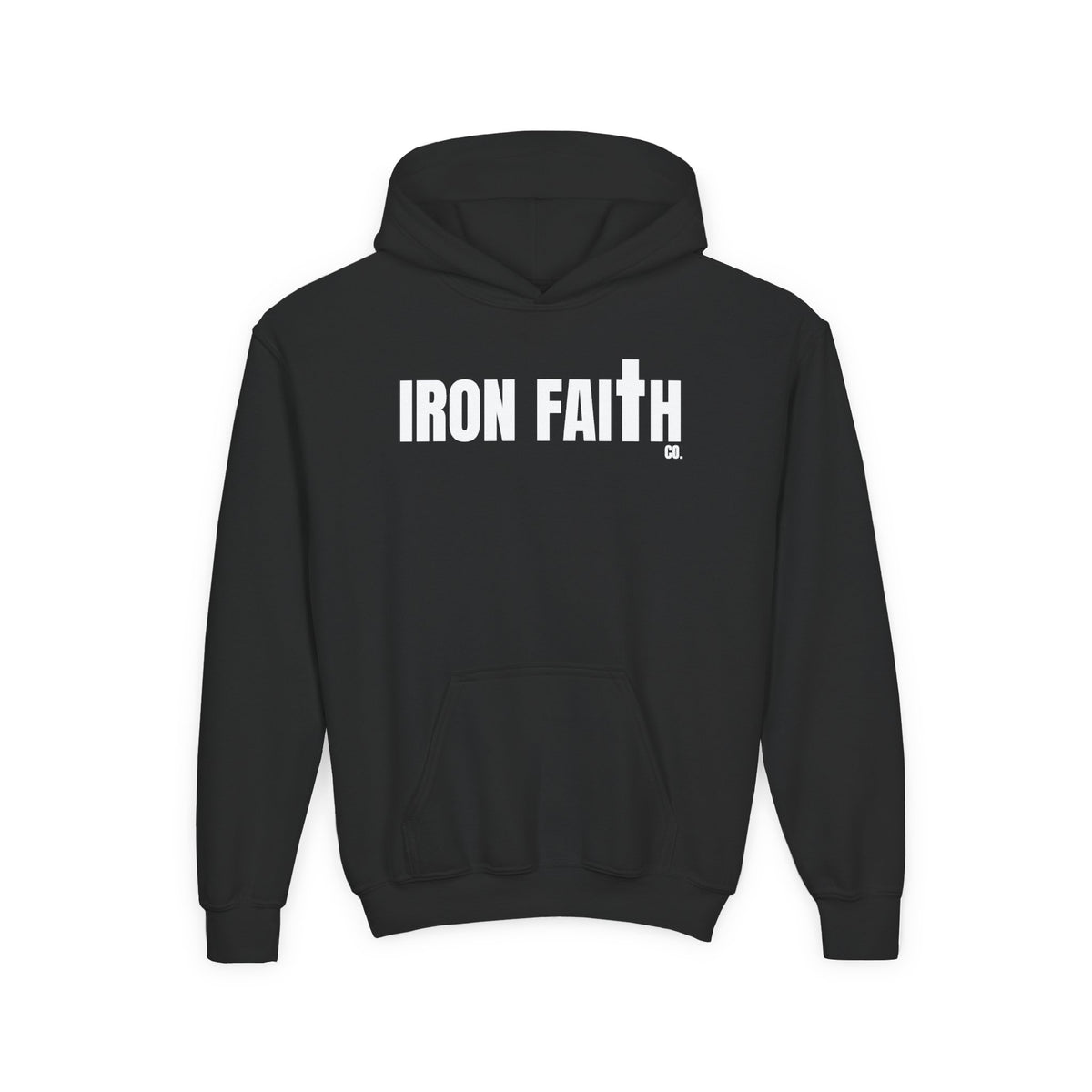 Iron Faith Co. Wordmark Youth Hoodie