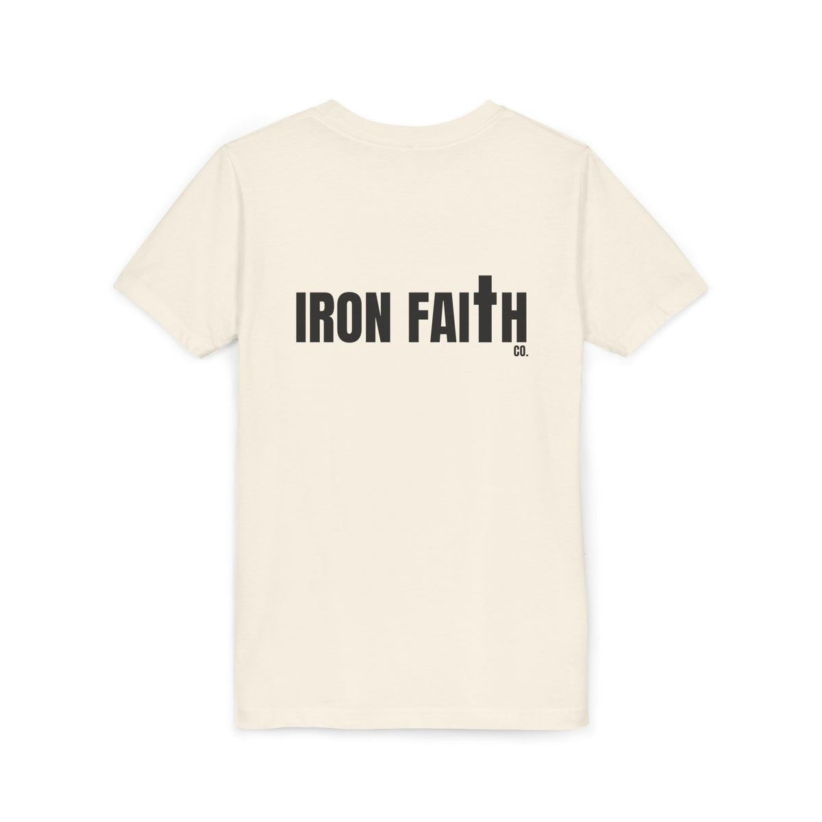 Iron Faith Co. Wordmark Youth Tee – Back Print