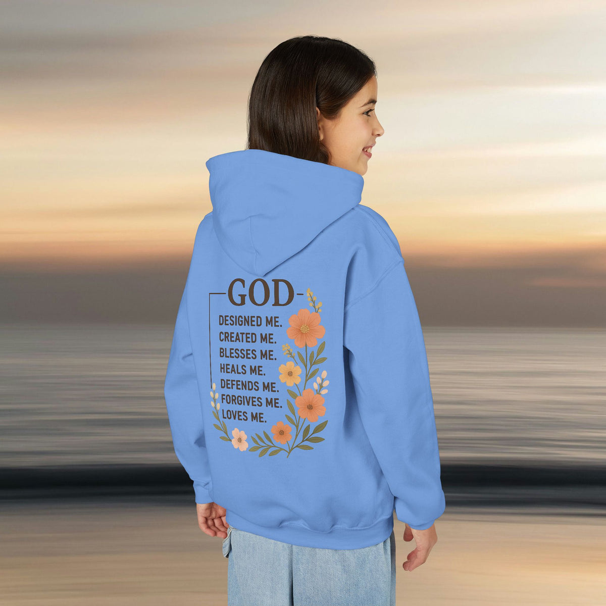 Iron Faith Co. - God's creation - Girls Youth Heavy Blend Hooded Sweatshirt - photo 24 of 30