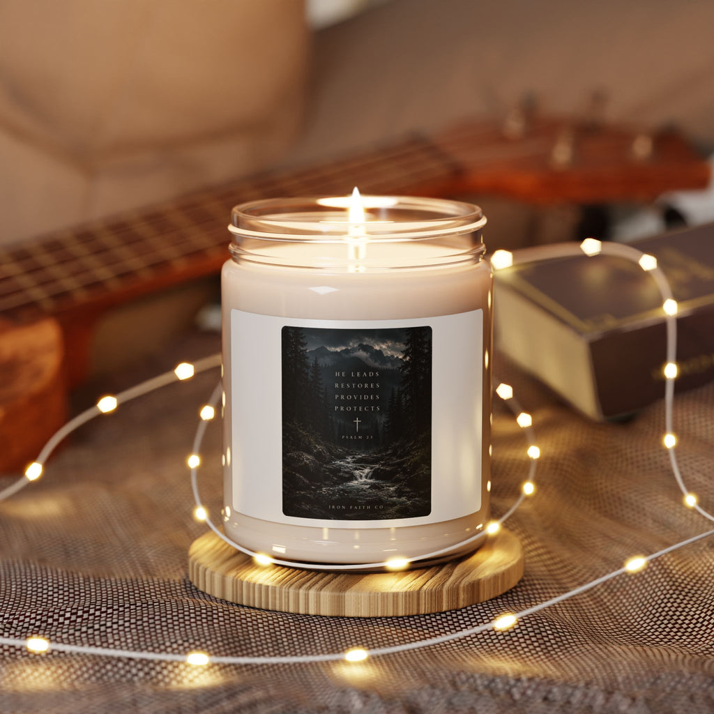 He Leads Psalm 23 Scented Soy Candle, 9oz