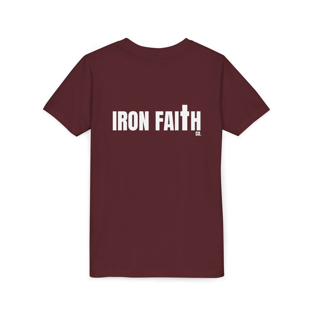 Iron Faith Co. Wordmark Youth Tee – Back Print