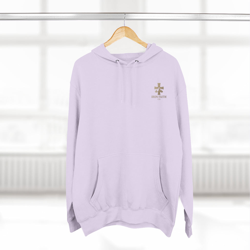 A Woman Who Fears The Lord Is Worthy Of Praise | Proverbs 31:30 | Iron Faith Co. | Fleece Hoodie