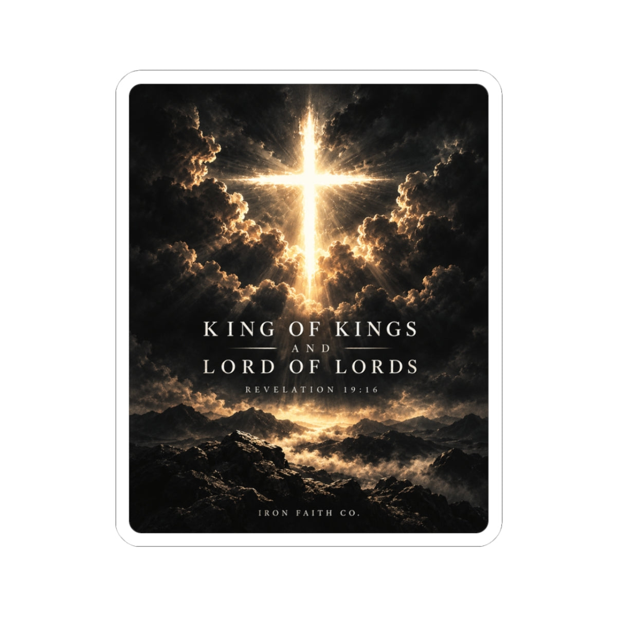 King of Kings Revelation 19:16 Sticker