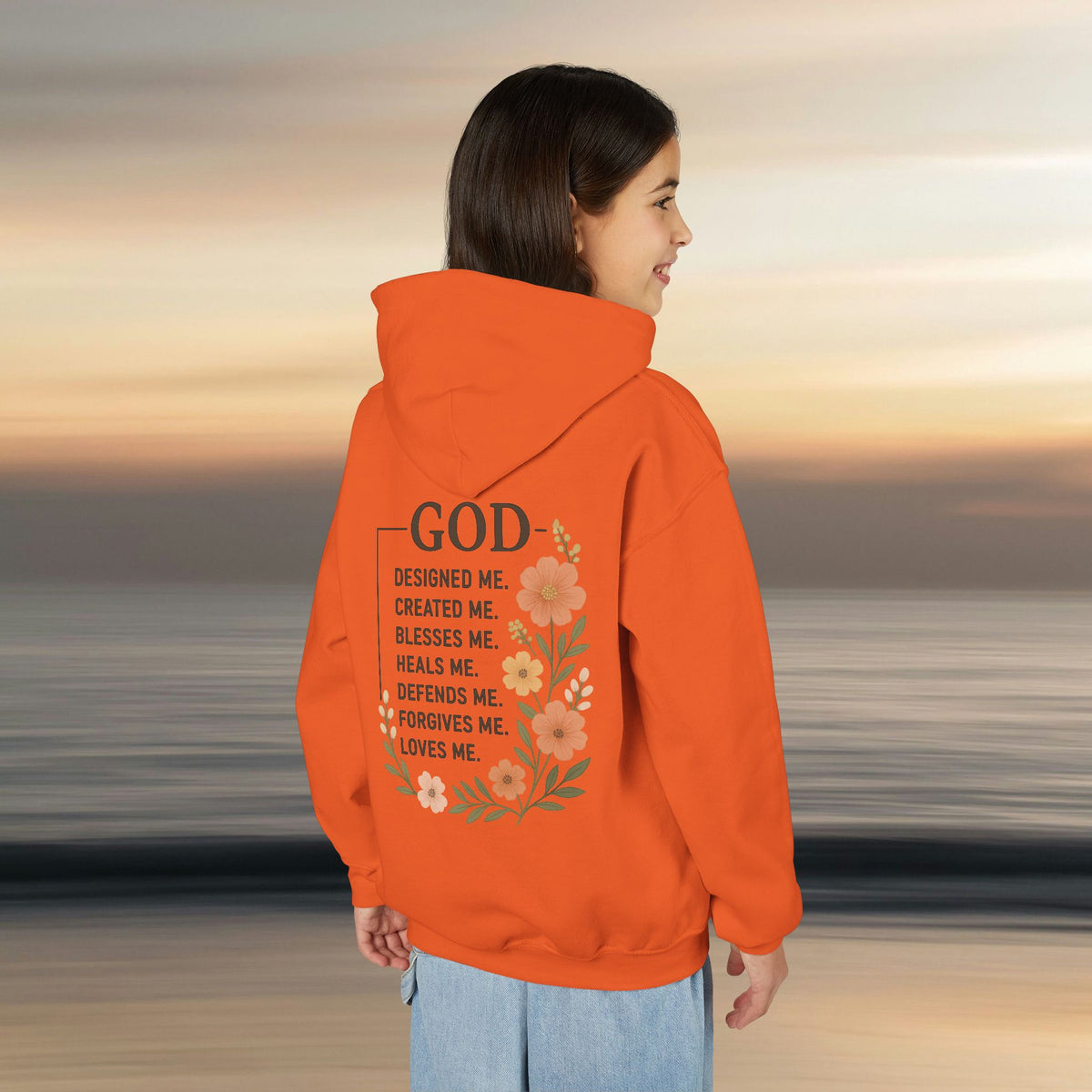 Iron Faith Co. - God's creation - Girls Youth Heavy Blend Hooded Sweatshirt - photo 18 of 30