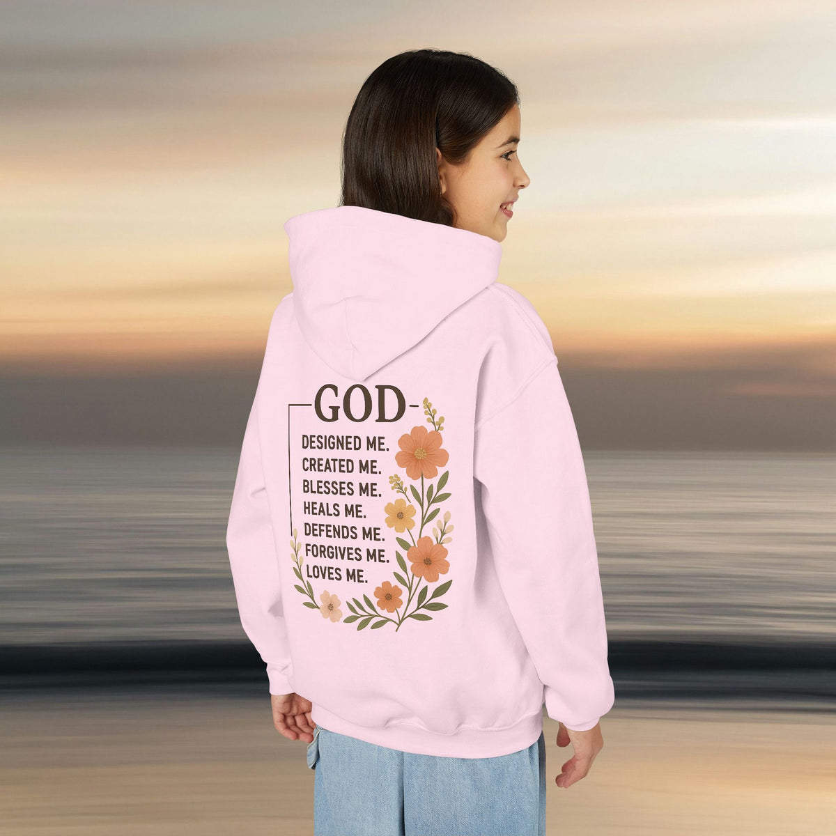 Iron Faith Co. - God's creation - Girls Youth Heavy Blend Hooded Sweatshirt - photo 30 of 30