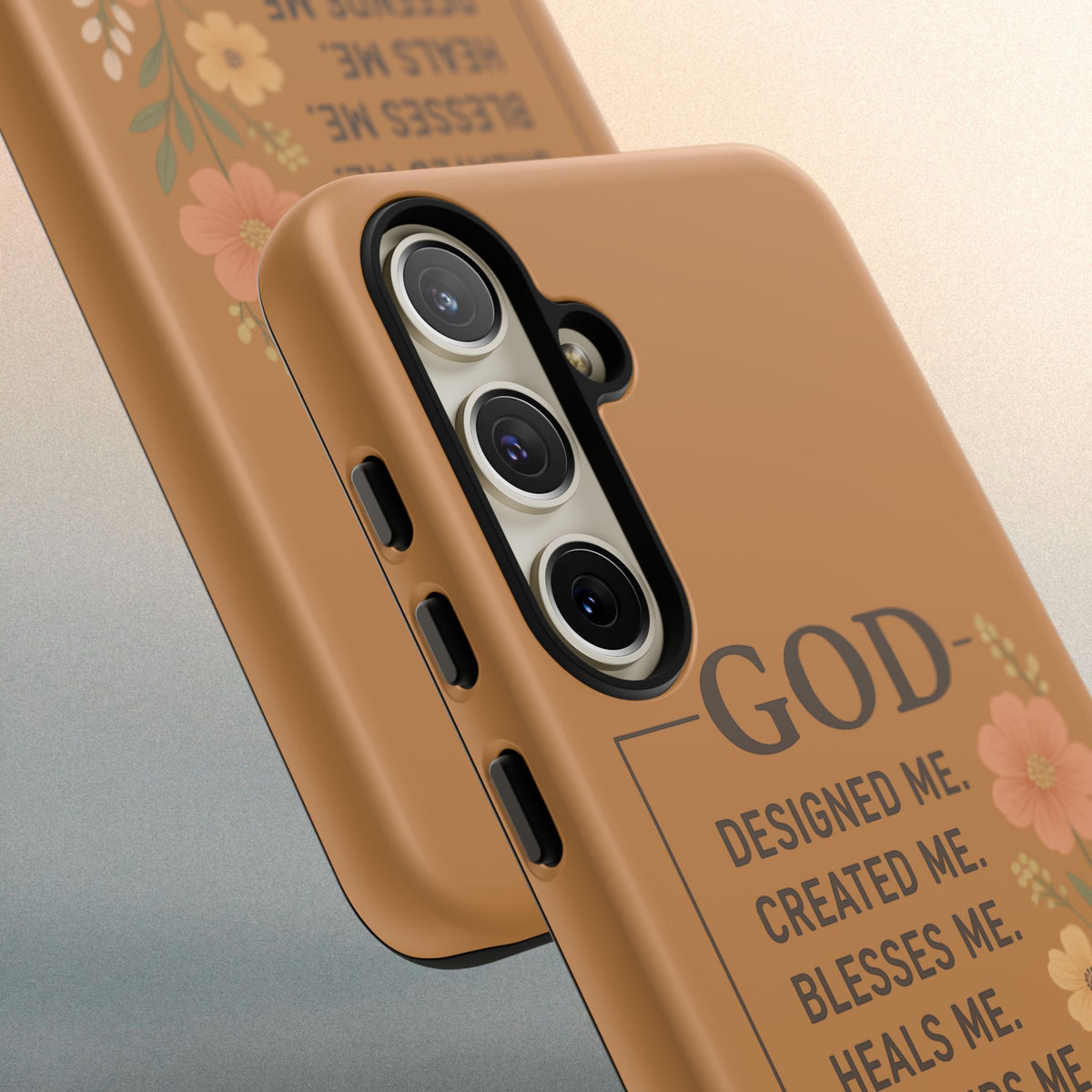 "GOD Designed Me" Floral iPhone Case