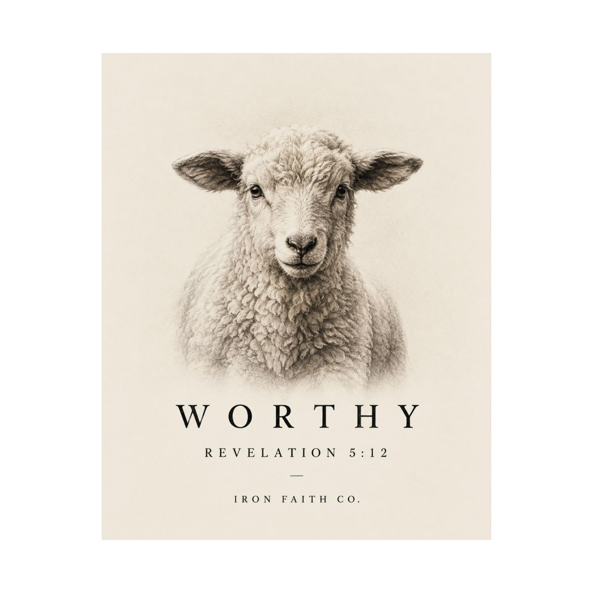 Worthy Revelation 5:12 Poster
