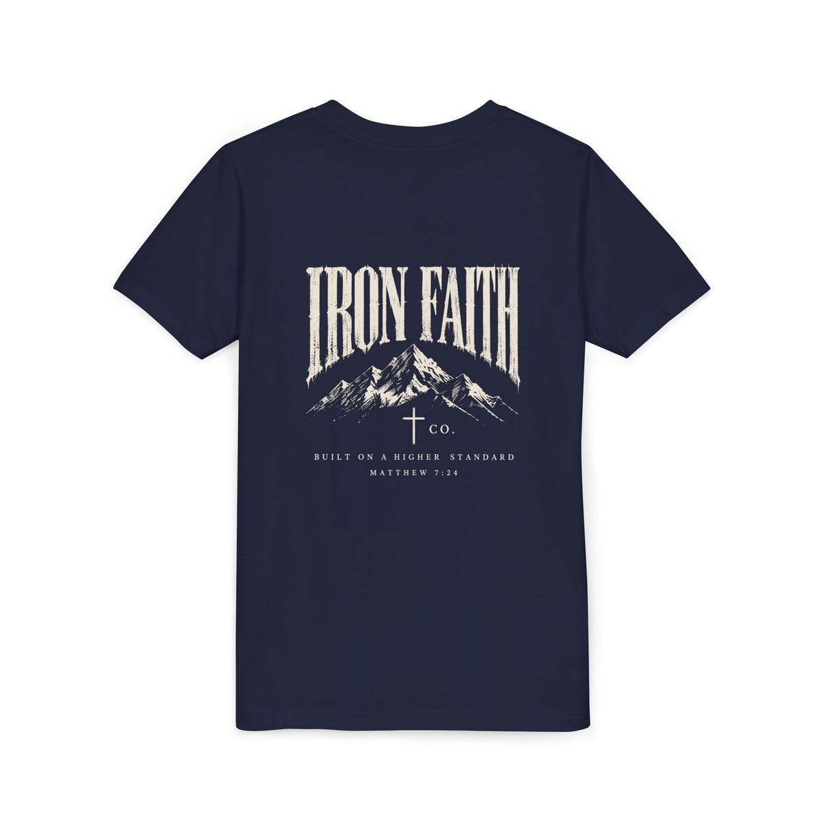 Built on a Higher Standard Youth Tee – Back Print