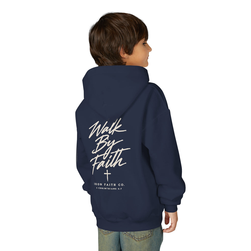 Walk By Faith Youth Hoodie – Back Print