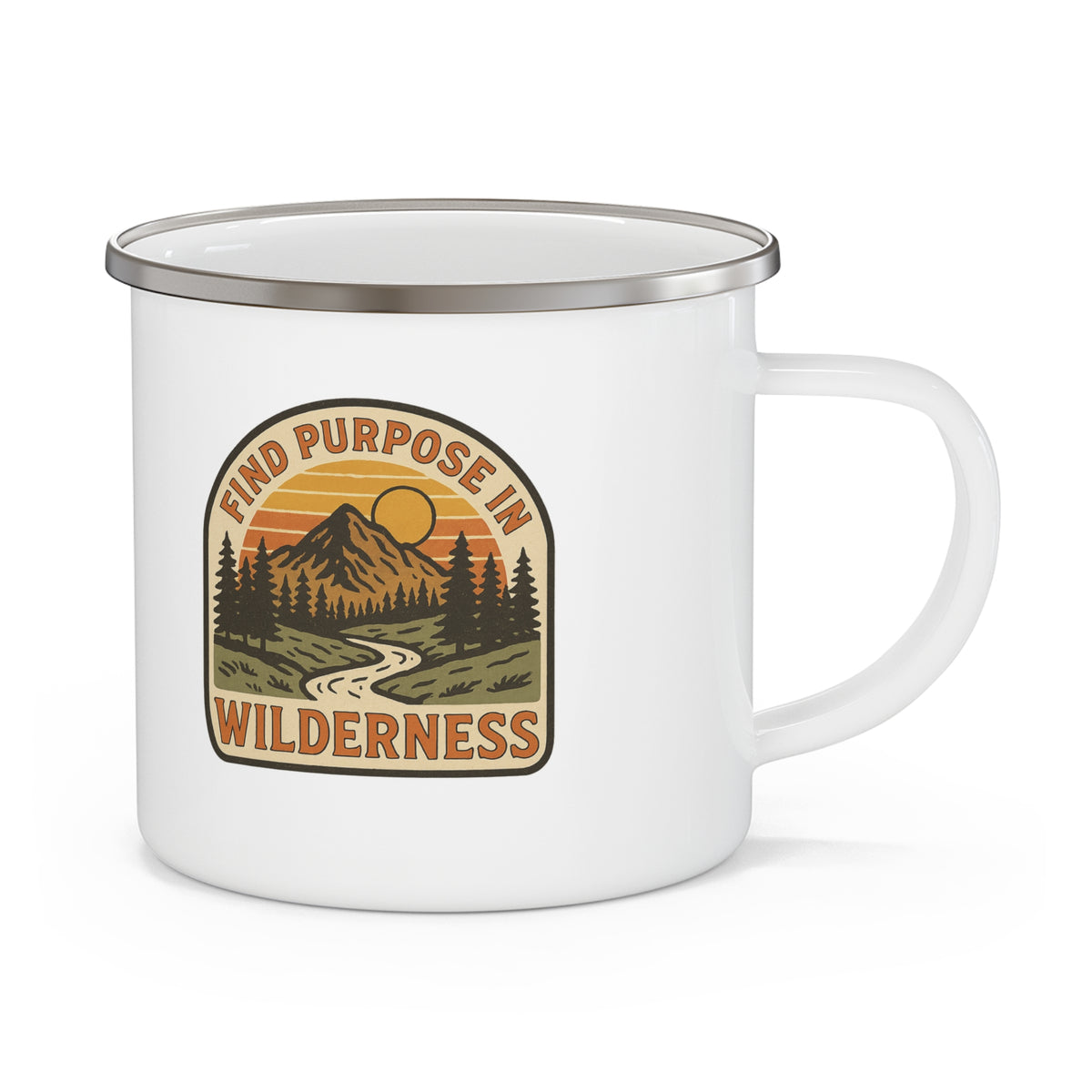 Find Purpose in the Wilderness Enamel Camp Mug