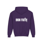 Iron Faith Co. Wordmark Youth Hoodie – Back Print