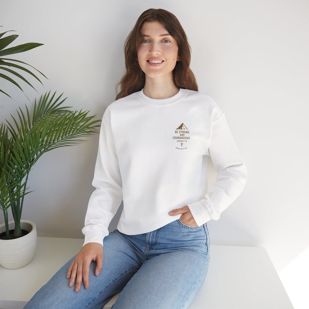 Be strong and courageous Joshua 1:9 - forged by Faith - Iron Faith Co. - Crewneck Sweatshirt - photo 21 of 30