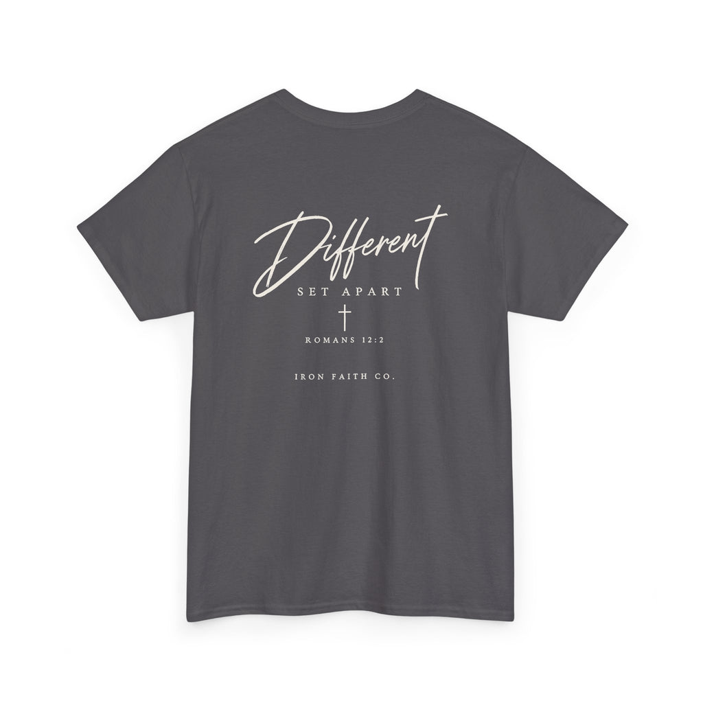 Different Romans 12:2 Tee – Back Print