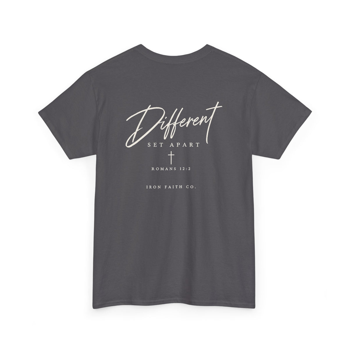 Different Romans 12:2 Tee – Back Print