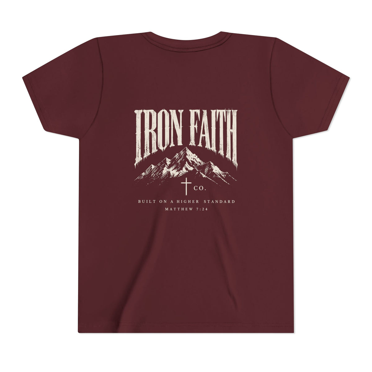 Built on a Higher Standard Youth Tee – Back Print