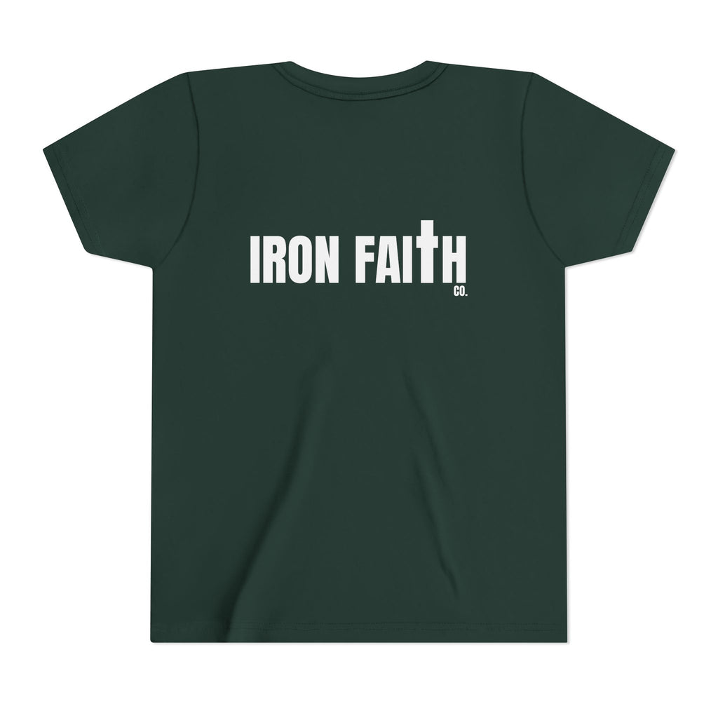 Iron Faith Co. Wordmark Youth Tee – Back Print