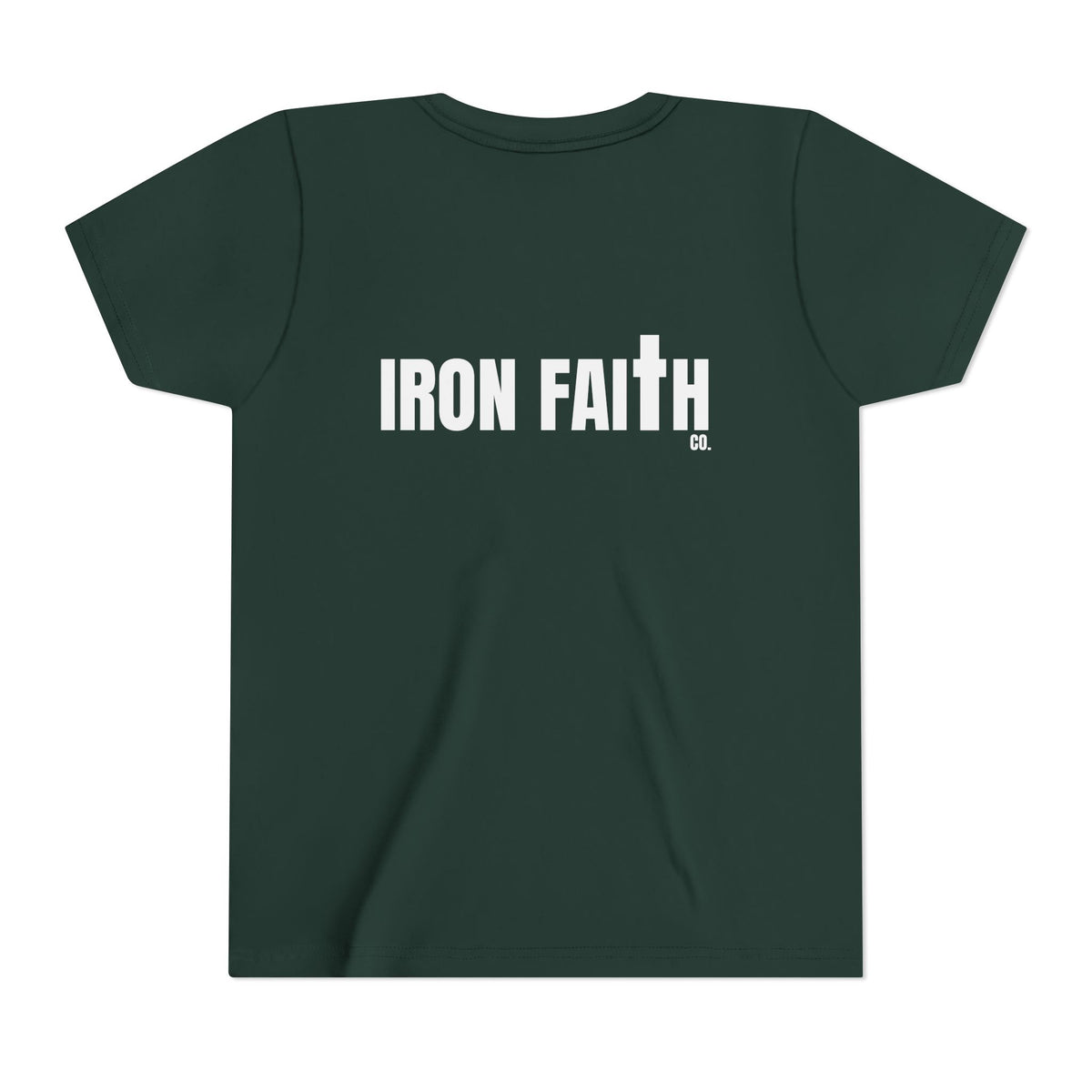 Iron Faith Co. Wordmark Youth Tee – Back Print
