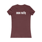 Iron Faith Co. Wordmark Women's Fitted Tee – Back Print