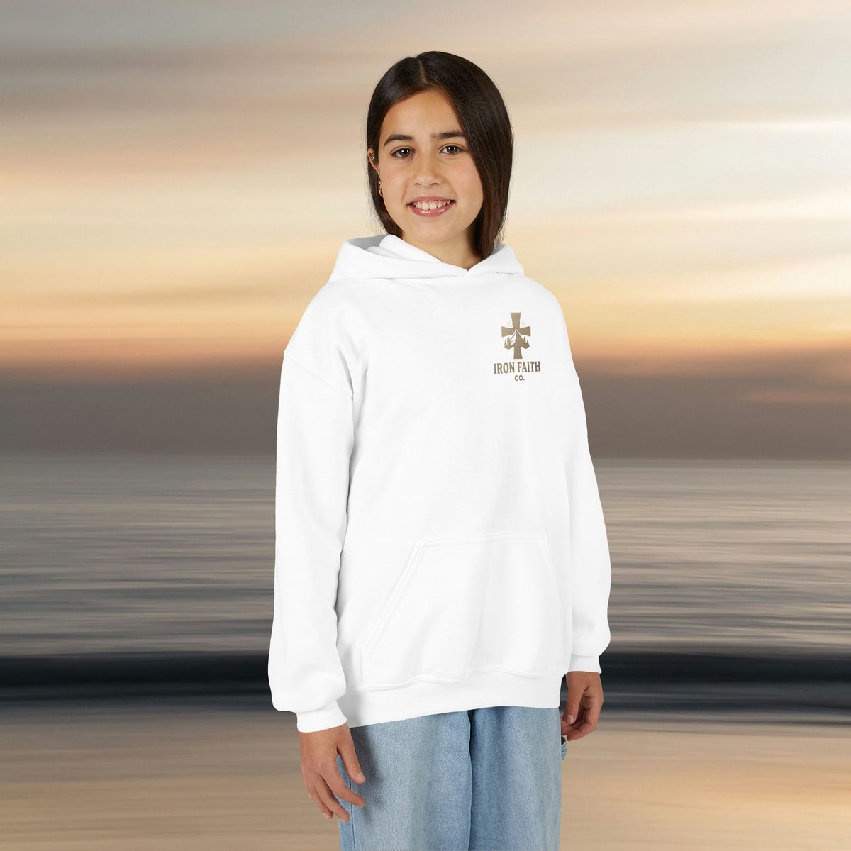 Iron Faith Co. - God's creation - Girls Youth Heavy Blend Hooded Sweatshirt - photo 14 of 30