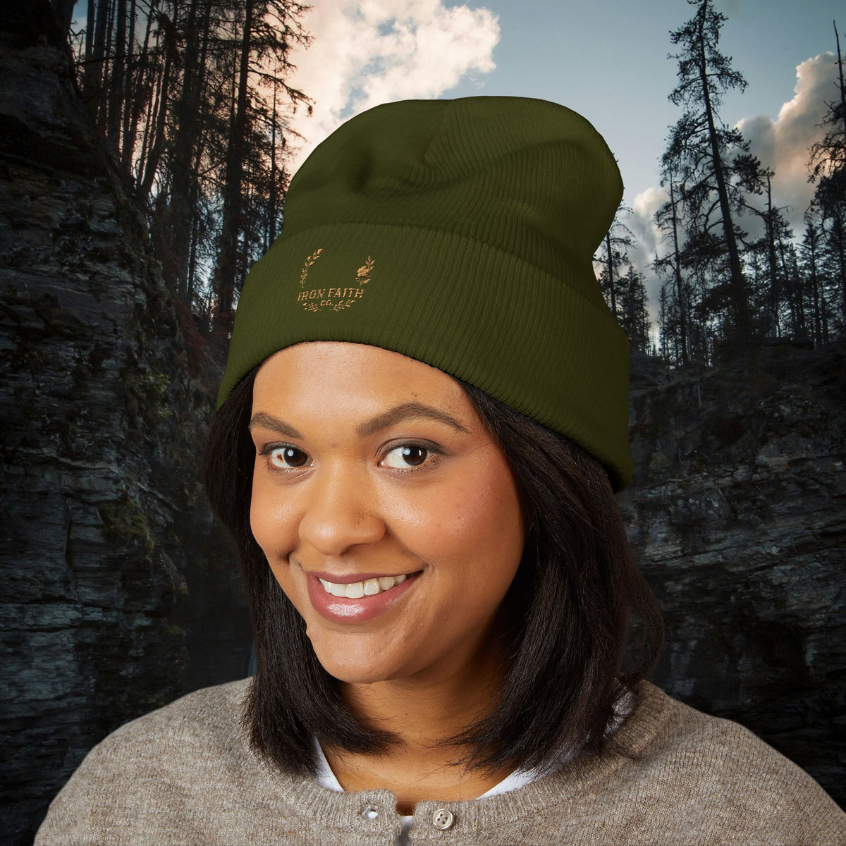 Iron Faith Embroidered Beanie - photo 2 of 30