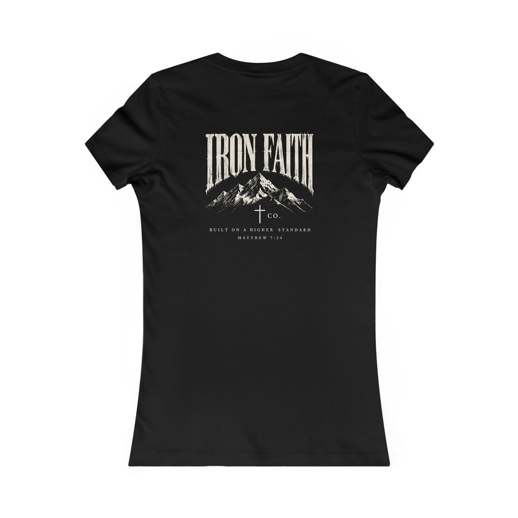 Built on a Higher Standard Women's Fitted Tee – Back Print