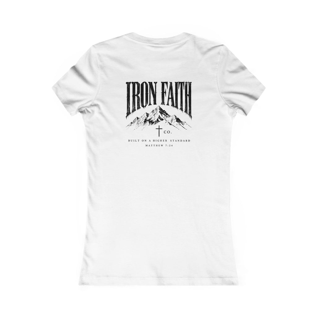 Built on a Higher Standard Women's Fitted Tee – Back Print