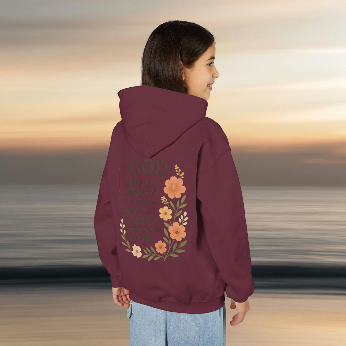 Iron Faith Co. - God's creation - Girls Youth Heavy Blend Hooded Sweatshirt - photo 21 of 30
