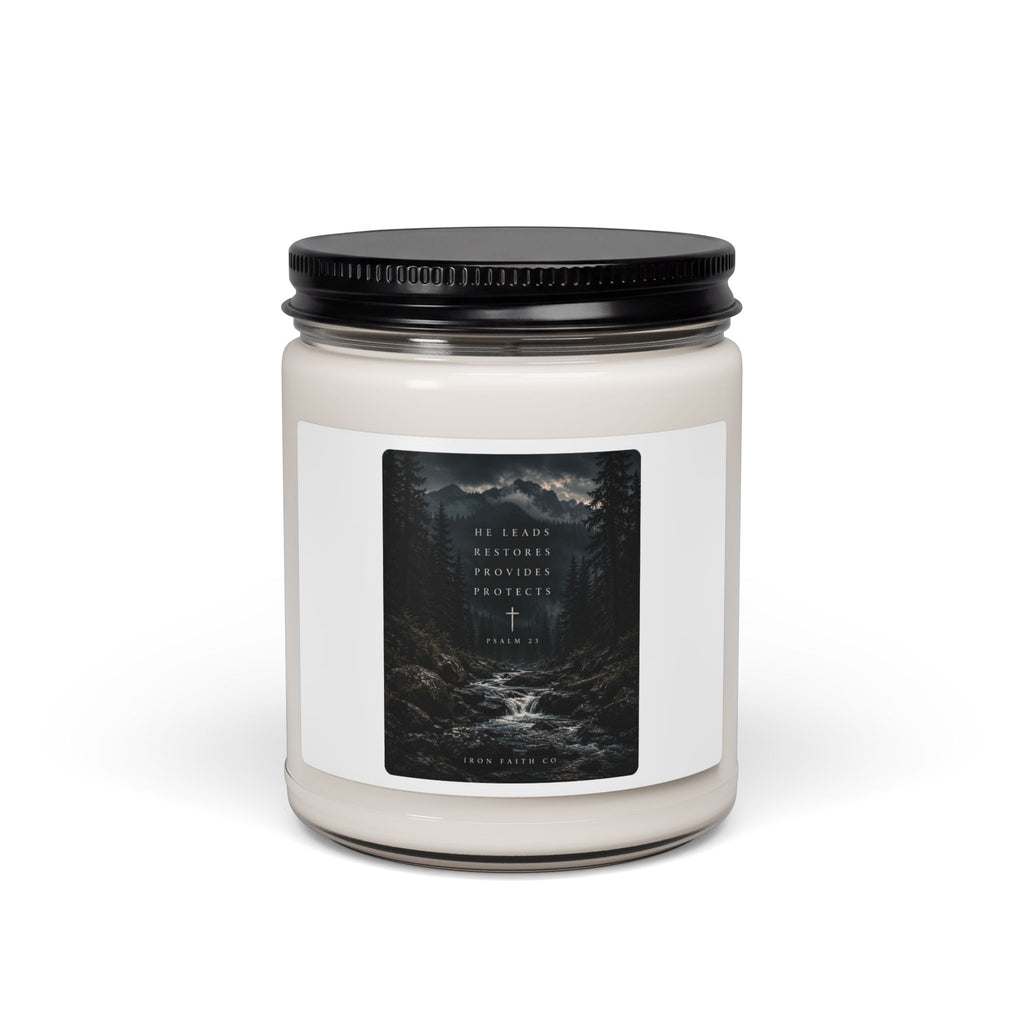 He Leads Psalm 23 Scented Soy Candle, 9oz