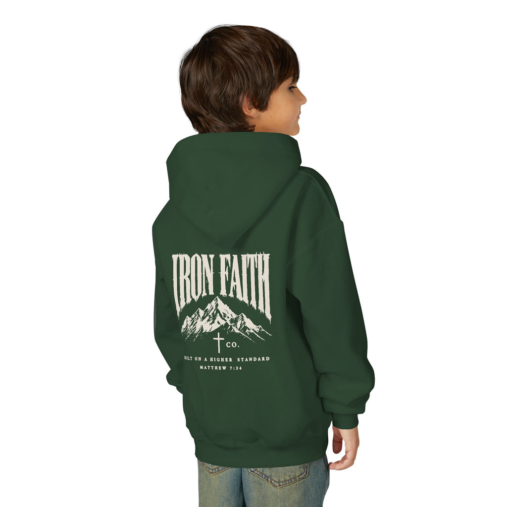 Built on a Higher Standard Youth Hoodie – Back Print