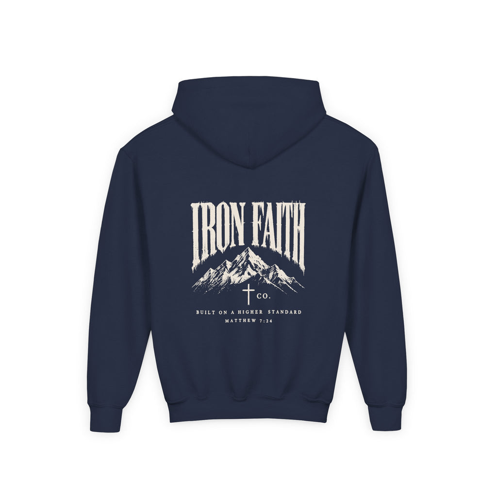 Built on a Higher Standard Youth Hoodie – Back Print