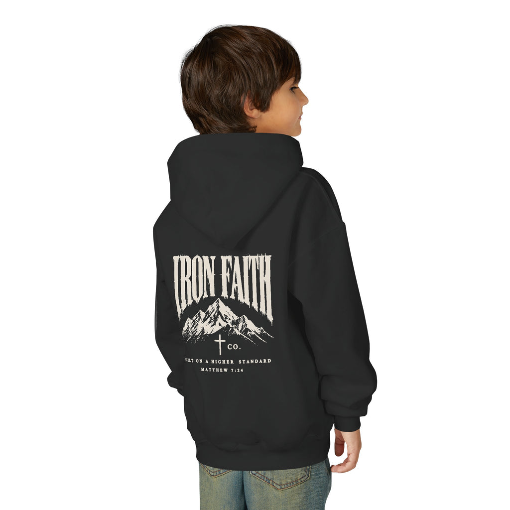 Built on a Higher Standard Youth Hoodie – Back Print