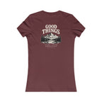 Good Things Come From Obedience Women's Fitted Tee – Back Print