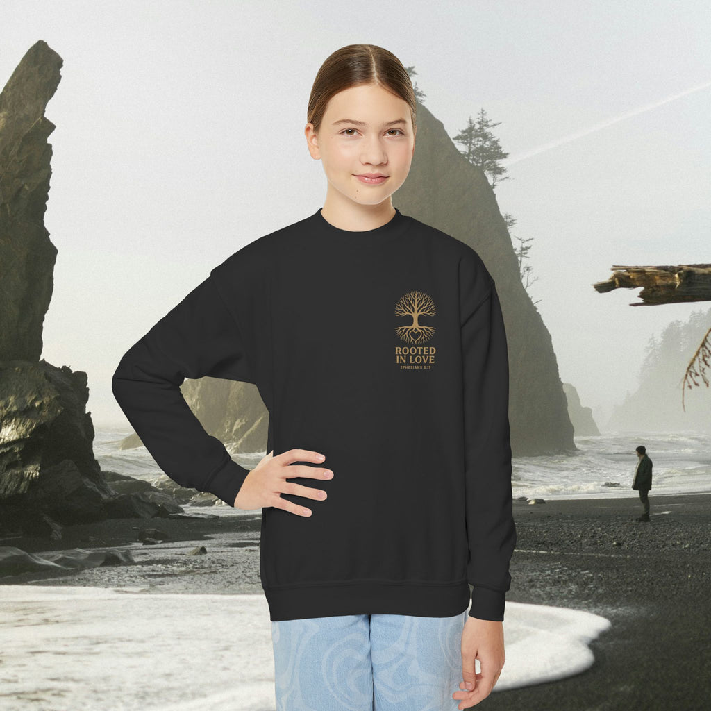 Love One Another Youth Crewneck Sweatshirt — Christian Faith Graphic - photo 16 of 30