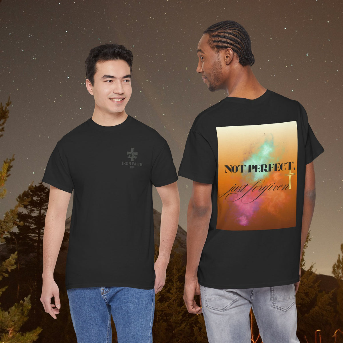 Iron Faith Co. | Not Perfect, Just Forgiven - Unisex Heavy Cotton T-Shirt