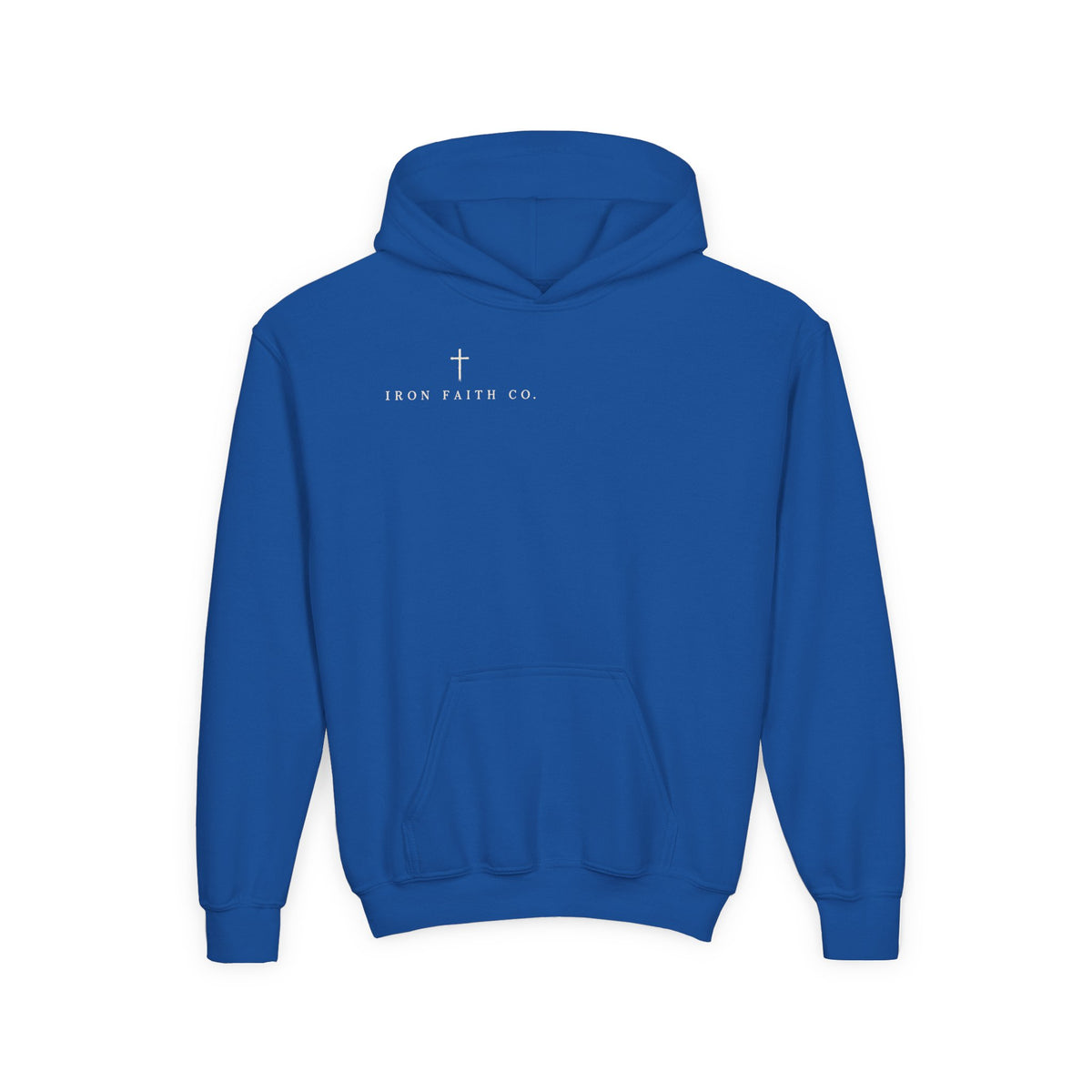Iron Faith Co. Wordmark Youth Hoodie – Back Print
