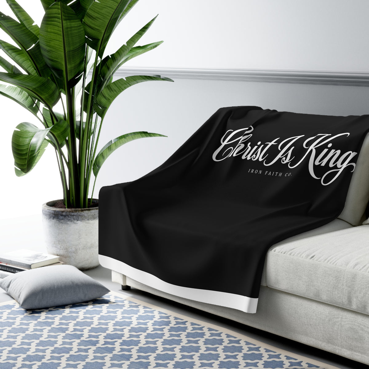 Christ Is King Sherpa Fleece Blanket