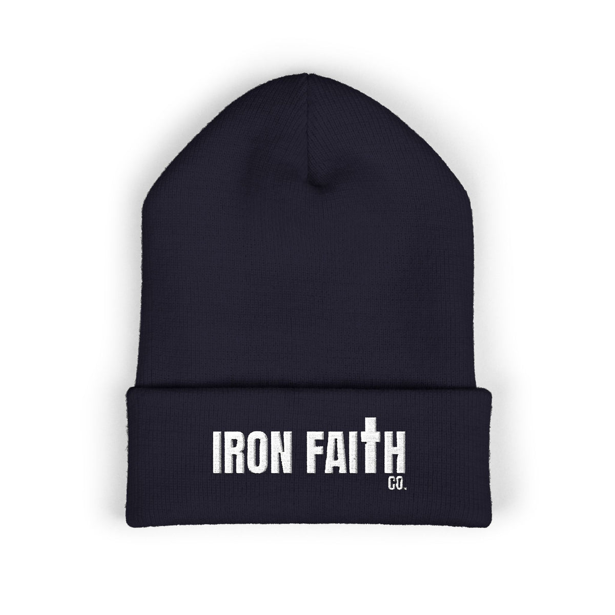 Iron Faith Co. Wordmark Embroidered Cuffed Beanie