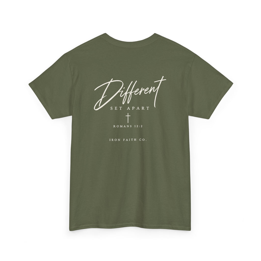 Different Romans 12:2 Tee – Back Print