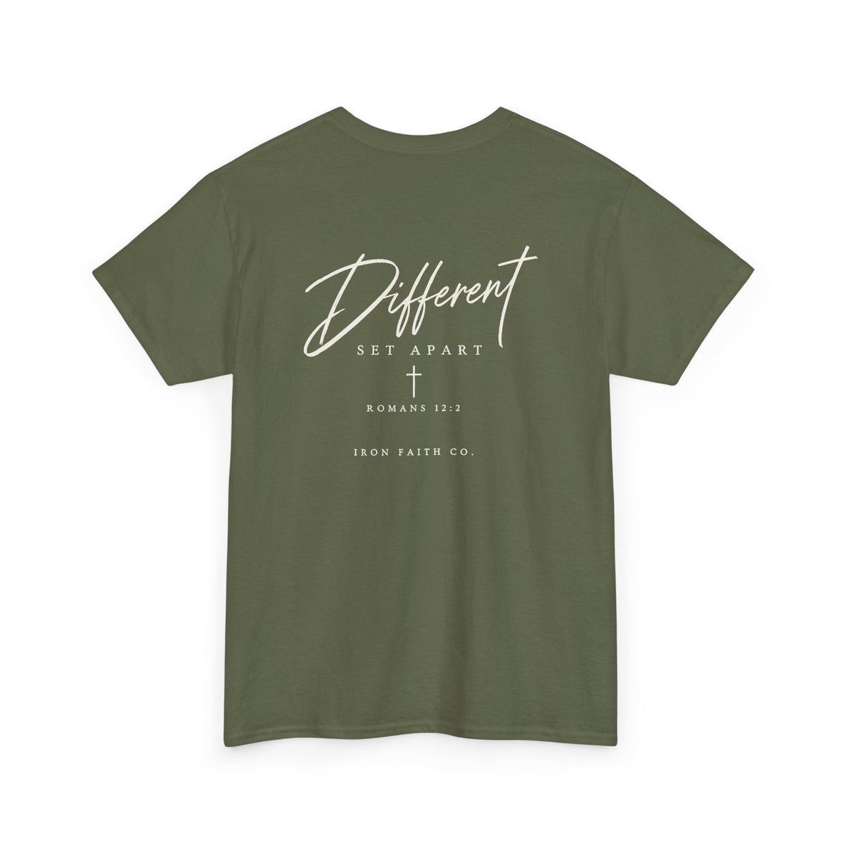 Different Romans 12:2 Tee – Back Print
