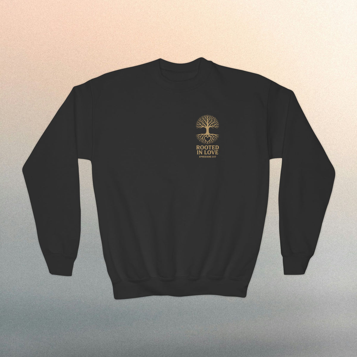 Love One Another Youth Crewneck Sweatshirt — Christian Faith Graphic - photo 2 of 30