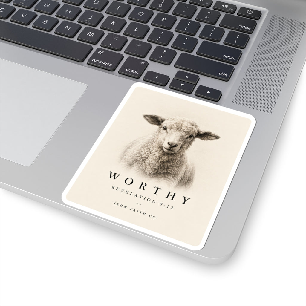 Worthy Revelation 5:12 Sticker